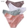 3Pcs Women Cotton Panties Fashion V Waist Underpants Sexy Girls Briefs M-4XL Low-Rise Ladies Underwear Women's Lingerie