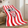 Red and White Striped ACA Shield for all seasons blanket lunch break throw gift