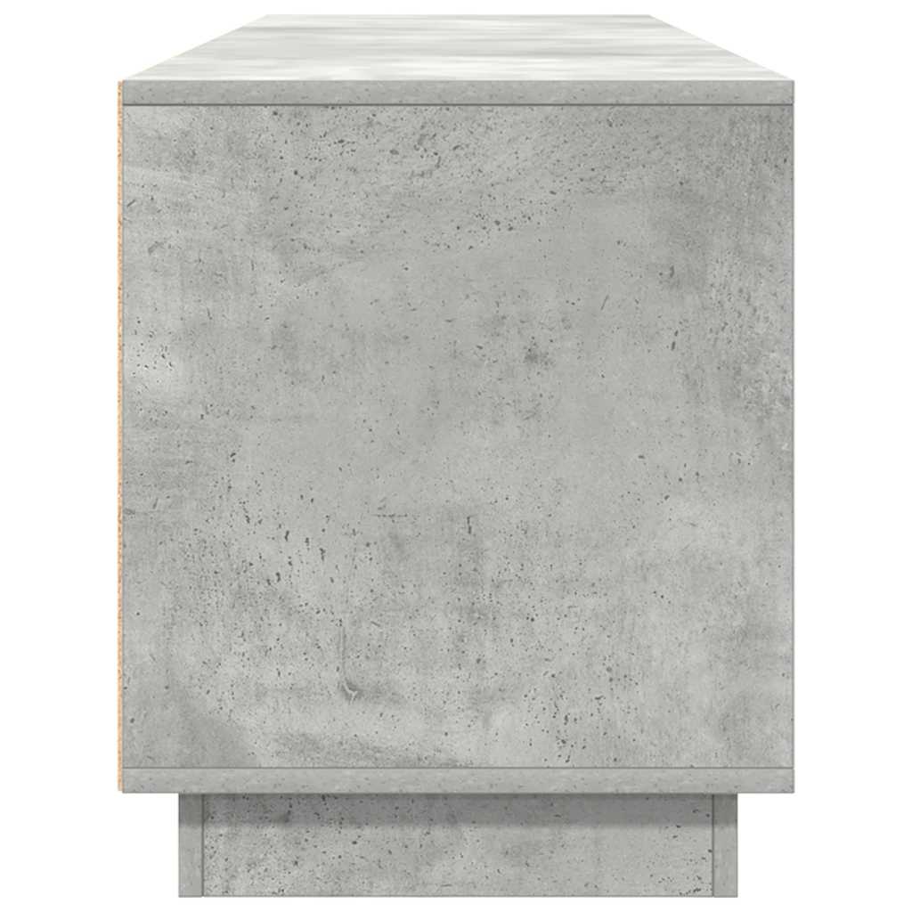 TV Stand with LED Lights Concrete Grey 193.5x41x50 cm