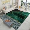 Геометрический ковер в современном стиле, декор для гостиной, зеленые ковры, диван, чайный столик, прикроватный коврик для ног, коврик для спальни, нескользящий, моющийся