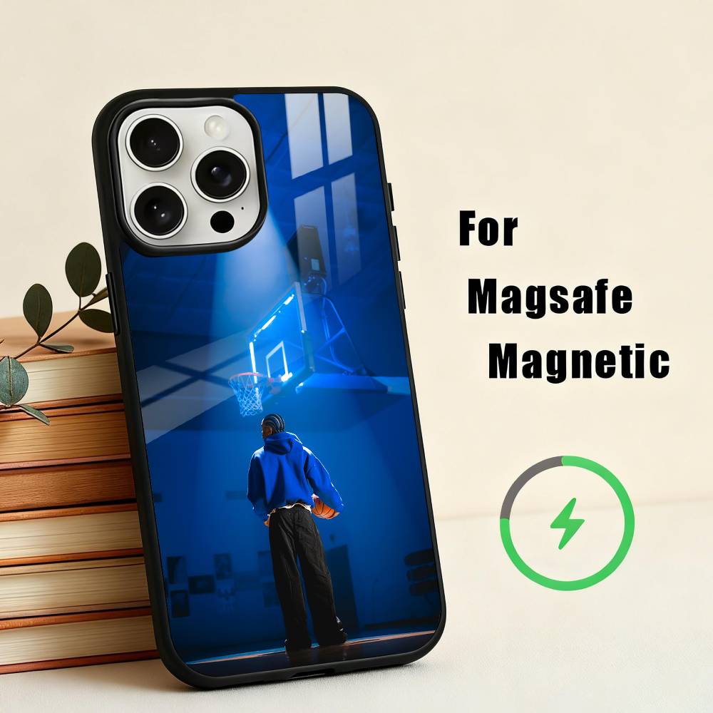 SGA B-Баскетбол G-Защита S-Ша Чехол для телефона Для iPhone17,16,15,14,13,12,11 Plus,Pro Max Магнитный Для Magsafe Беспроводная зарядка