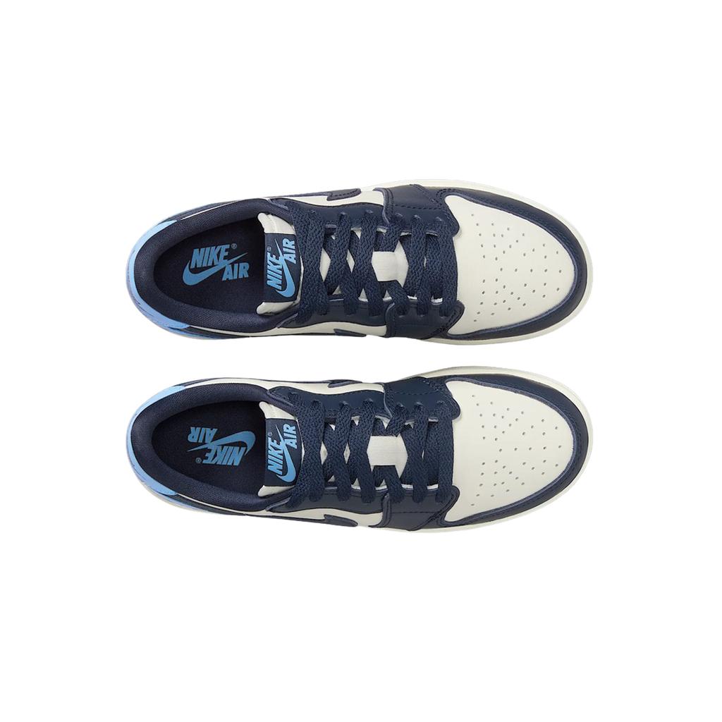 Кроссовки Air Jordan 1 Retro Low OG GS Obsidian UNC Kids, синие, университетские, синие, парус CZ0858-400