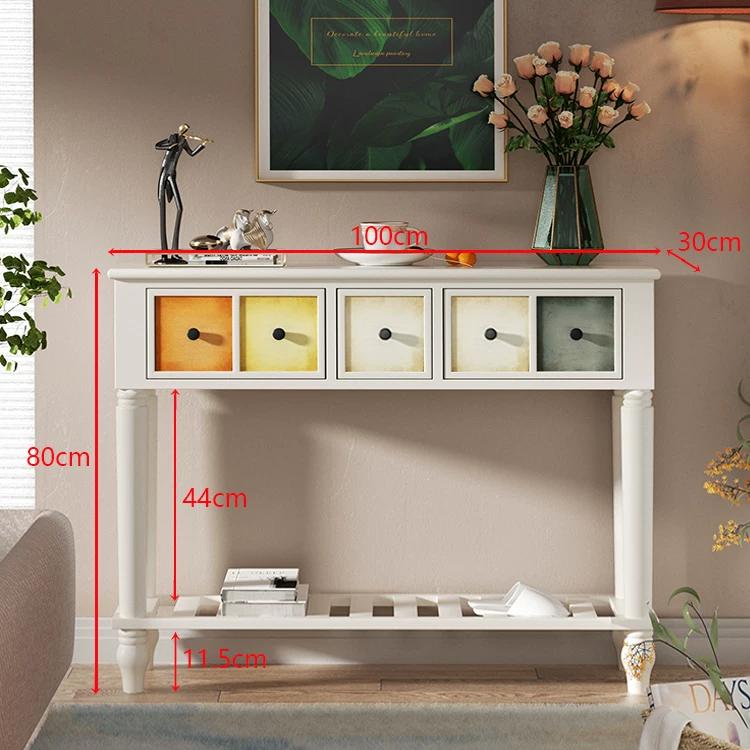 Входной шкаф из массива дерева, узкий шкаф-органайзер для прихожей и обуви, настенная консоль большой вместимости для декора дома