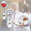 Medical Treatment Retractable Keychain Badge Reel Clip ID Card Badge Holder Doctor Nurse Clip
