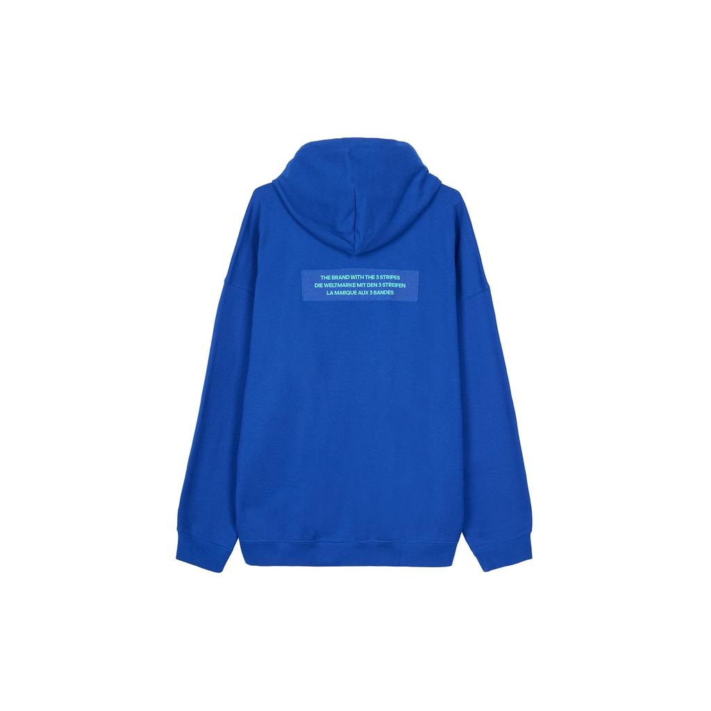 adidas Оригиналы Свитшоты BIG TREFOIL Мужские Колледж-синий С капюшоном Умеренно Обычный H09353