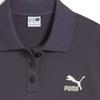 Puma Классическая футболка-поло для малышей однотонная повседневная приталенная с коротким рукавом женские топы черная 628048-01