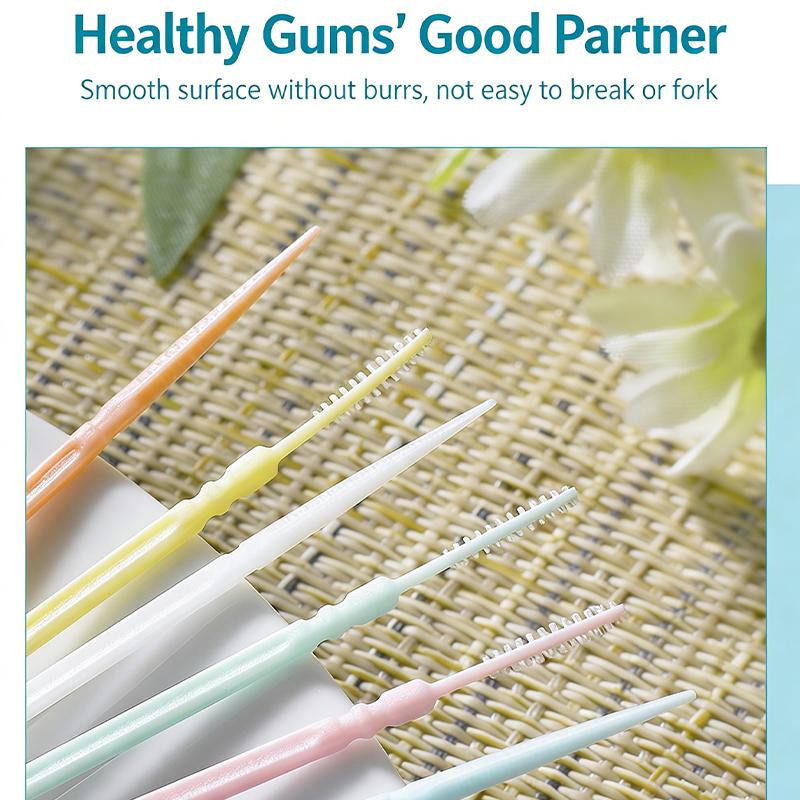 Food Grade Double Sided Toothpicks With Brush Head Disposable Teeth Cleaning Picks For Daily Oral Care