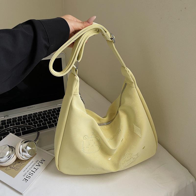 Сумка большой вместимости женская летняя новая модная нишевая на плечо кроссбоди текстурная сумка-пельмень для поездок на работу