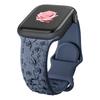 Ремешок с цветочной гравировкой для Apple Watch Band 40 мм, 44 мм, 41 мм, 49 мм, 45 мм, 38 мм, 42 мм, силиконовый браслет iwatch series 9 7 se 6 8 ultra 2