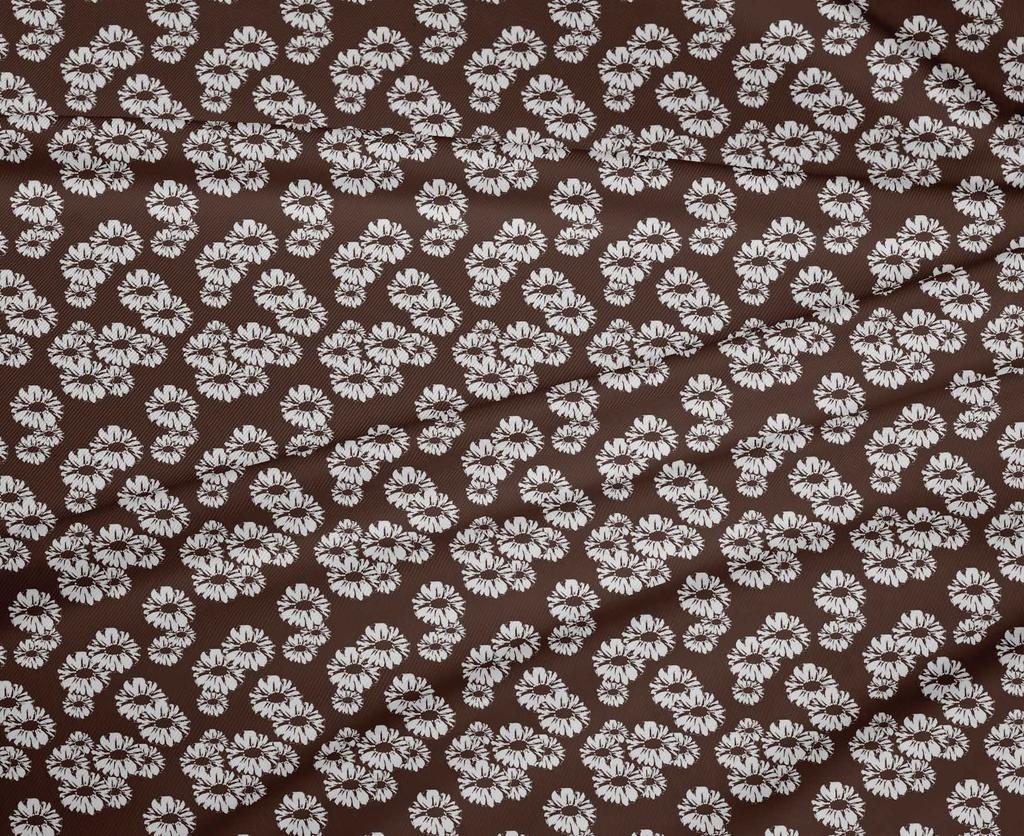 oneOone Хлопчатобумажная гибкая коричневая ткань с цветочным принтом, шитье, поделки, принты на тканях, 40 дюймов в ярдах