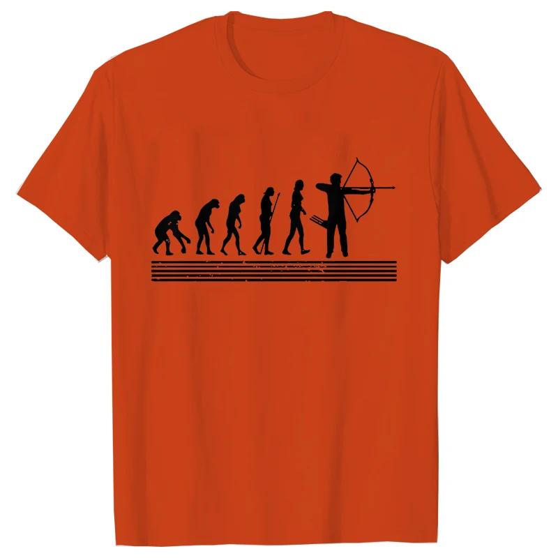 Archer Archery Evolution T-shirt for Unisex Summer Hunting Bow Arrows Archer Funny Graphic Tops Oversized Clothing Streetwear