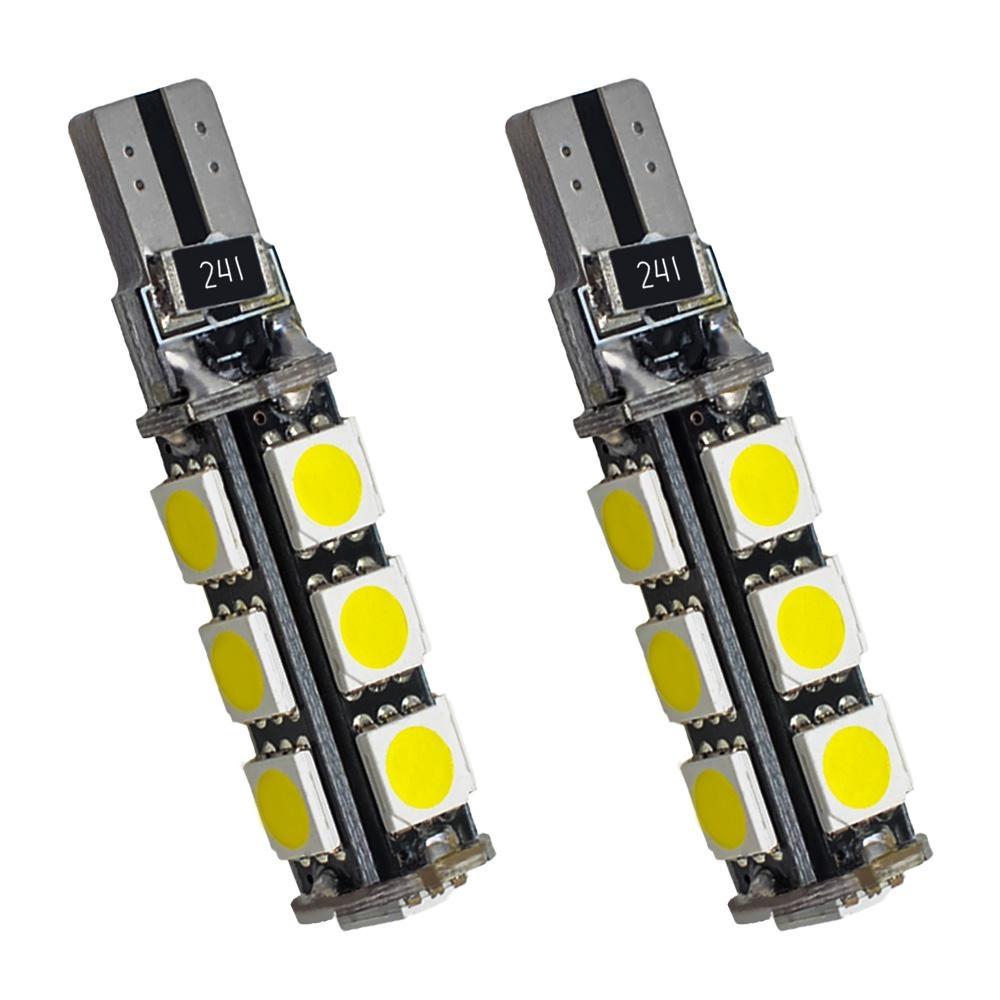 2X T10 W5W 5050 13SMD 9SMD белые внутренние светодиодные лампы для автомобиля, клиновидные лампы для чтения, супер яркие, DC 12 В