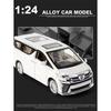 1/24 TOYOTA Vellfire MPV литая модель автомобиля игрушечные машинки из металла имитация модели автомобиля коллекция звуков и света детские подарки