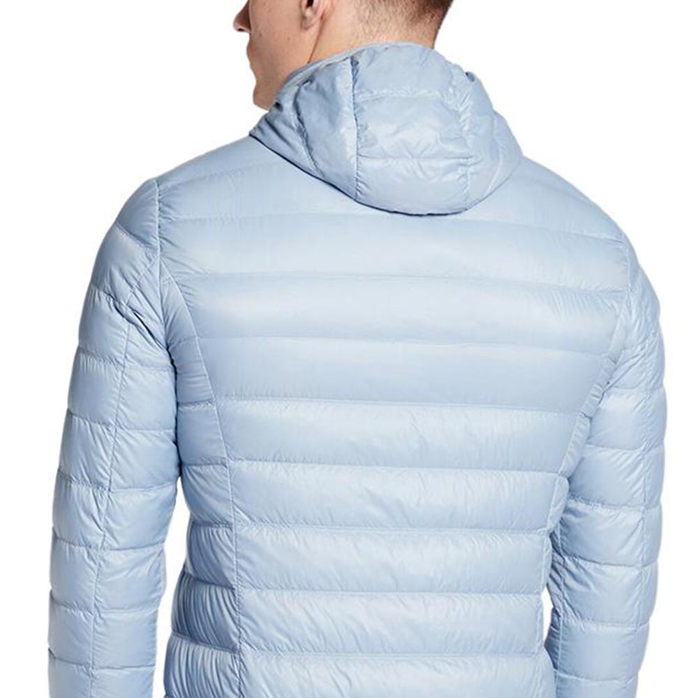 Emporio Armani EA7 Повседневная однотонная мужская длинная пуховая куртка с капюшоном на молнии куртки Синий 8NPB02-PN29Z-1506