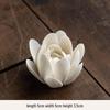 Handmade Ceramic Lotus Incense Burner - Zen Flower Ornament for Living Room Decor