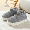 New Cotton Shoes Women's Winter Down Cloth Waterproof Slippers Indoor Outdoor Thick Bottom Non-Slip Couple Warm Home Shoes