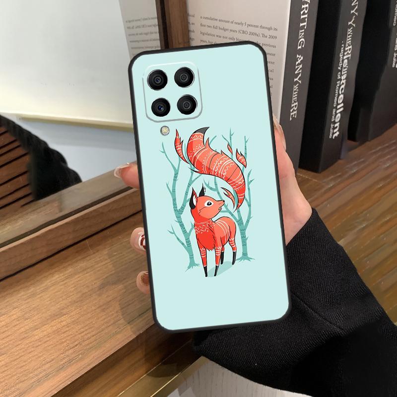 Зимний лис Лисы Чехол для Samsung Galaxy M35 M15 M55 M56 M36 M16 M06 M31 M13 M33 M53 M12 M32 M52 M14 M34 M54