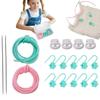 Набор стопоров для петель с блокирующим кольцом Силиконовый набор стопоров для вязальных спиц Принадлежности для шитья