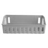 Стеллаж для хранения с открытыми отверстиями для ванной комнаты, кухни, душа, полки, корзины, присоски, органайзеры(серый)