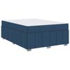 Bed Frame with Mattress Blue 140 x 200 cm Fabric