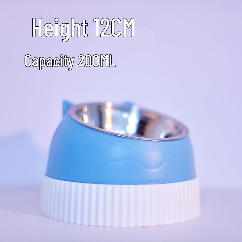 Приподнятые миски для питомцев из нержавеющей стали и керамики - Конструкция против опрокидывания для кошек и собак, Защищает шейные позвонки, Набор с двойной миской