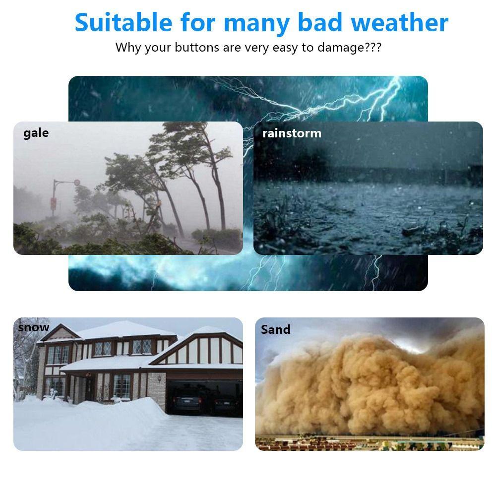 Прозрачный дверной звонок водонепроницаемый чехол прочный материал дверной звонок брызгозащитный ящик для улицы