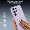 Coque pour Samsung Galaxy S26 Ultra, Silicone Souple avec Cercle Magnétique et Support - Violet