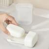 Bathroom Soap Bar Holder Soap Dish Container Self-draining Design Compact Portable Travel Soap Case with Lid