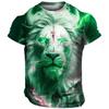 Daily Oversized Men's T-Shirt 3D Lion Print Tees Tops Summer Casual Animal Pattern Streetwear New Fashion Street Men Clothing