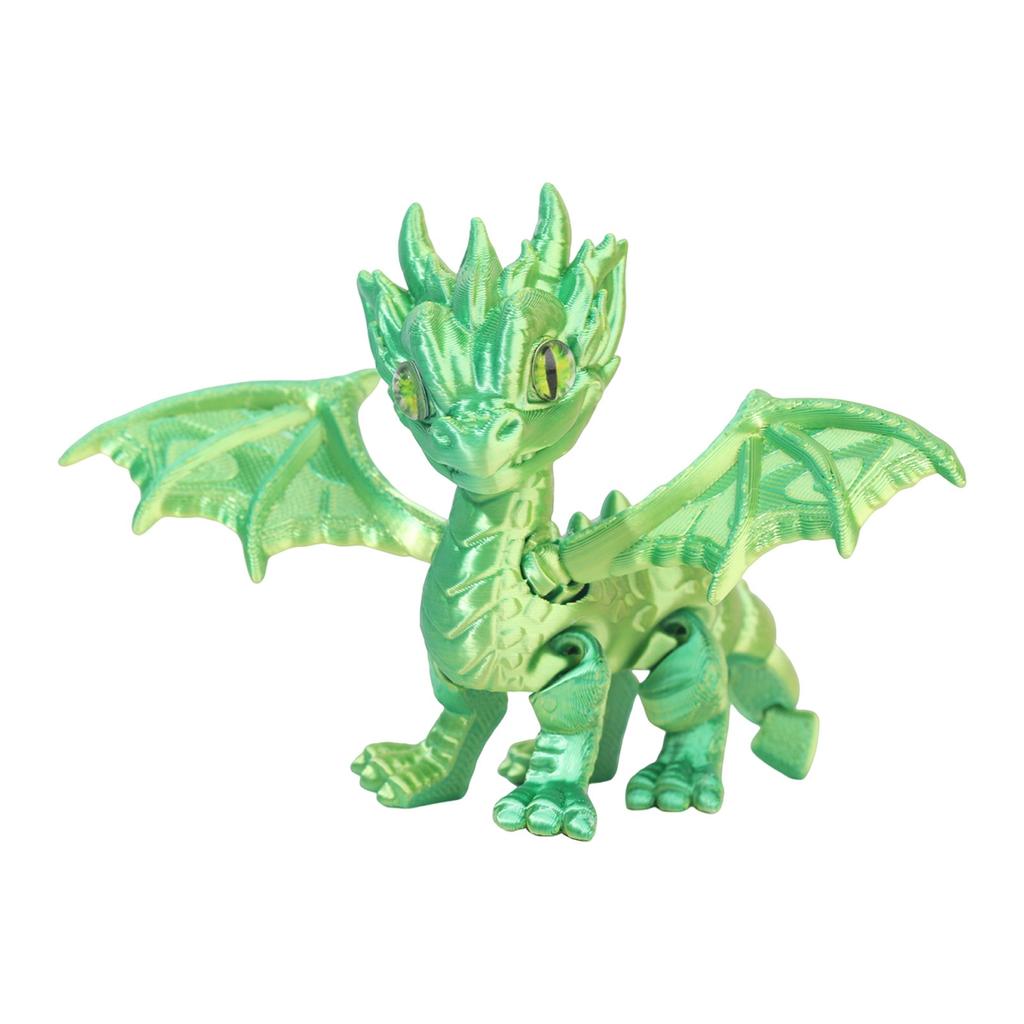 3D Printed Western Dragon Small Flying Dragon Joint Movable Model Ornament Toy