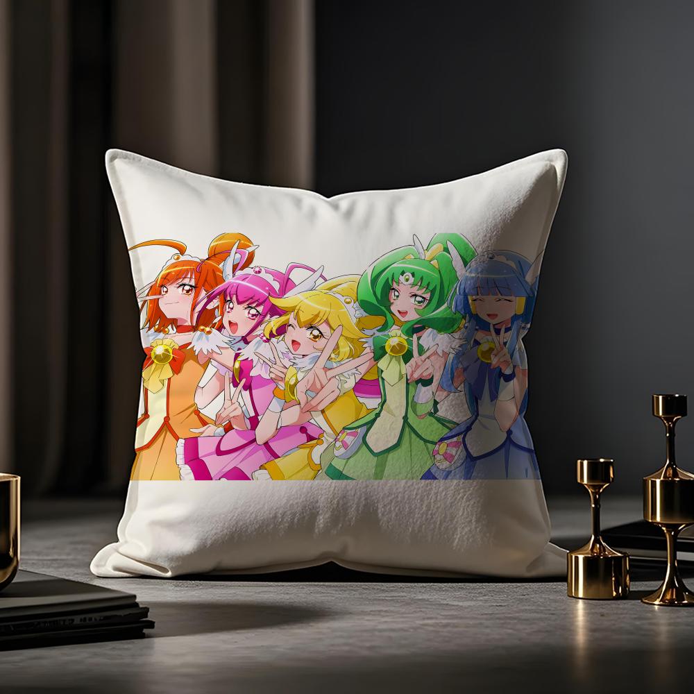 Чехол на подушку Precure, наволочка от пылевых клещей, скрытая молния, шелковистый короткий плюш, чехол на диванную подушку