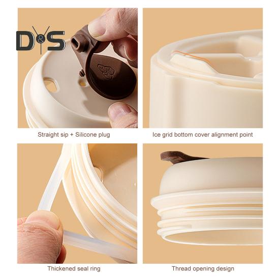 Портативная кофеварка для холодного заваривания с 3 штабелируемыми лотками для льда Бутылка-заварник из тритана без бисфенола А для холодного чая/холодного заваривания Термостойкая дорожная кружка для спортзала