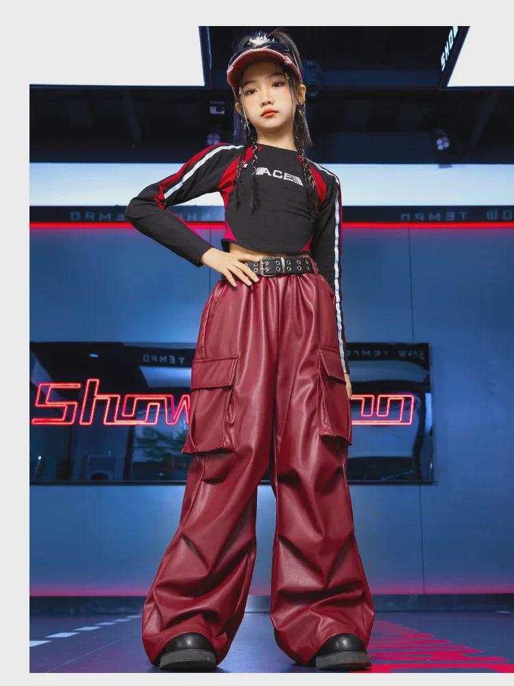 Джазовый танцевальный костюм для девочек - крутой и модный хип-хоп костюм для подиума для детей