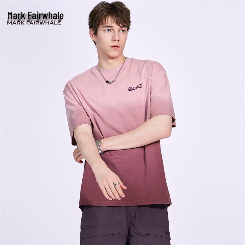 Mark Fairwhale Мужская хлопковая футболка с градиентной окраской Dip-Dye и вышивкой
