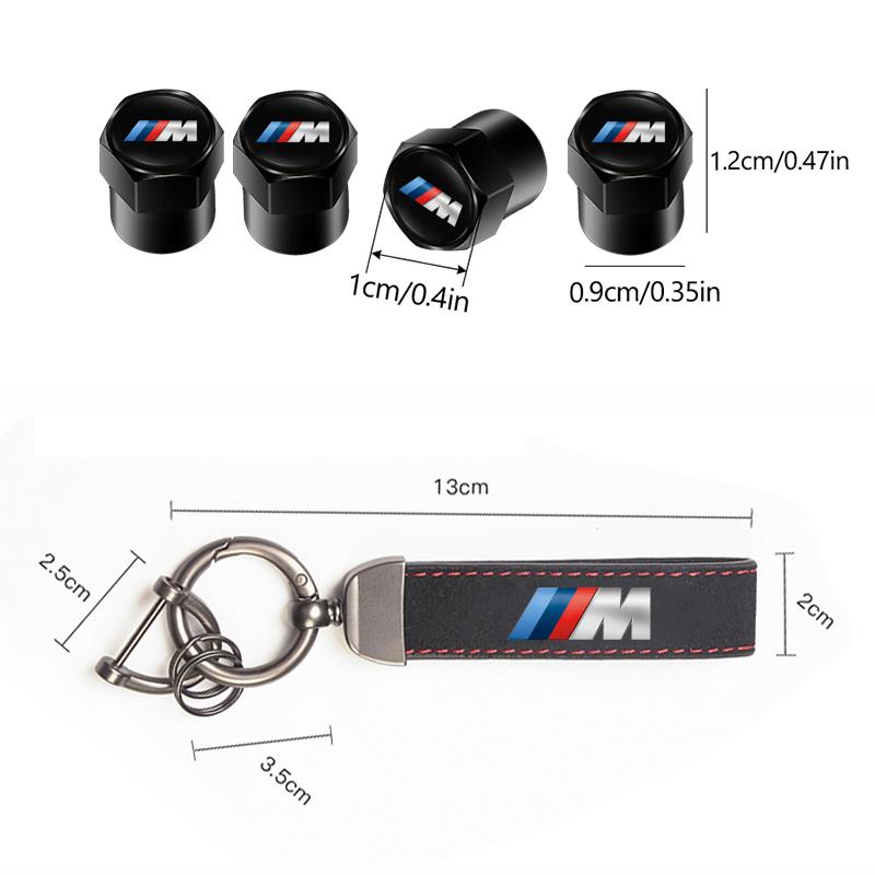 FD21-Car Tire Wheel Valve Caps Cover/Car Key Chain Ring Keychain For BMW M G80 G06 G07 G42 G14 G15 G16 F82 F20 F21 F83 M2 M3 M4 M5 M8