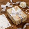 Rustic Style Floral Gift Wrap Vintage Decorative Wrapping Paper Roll  Present Wrapping