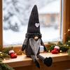 Декоративные фигурки на весь год, Рождественский гном, Плюшевое украшение с длинными ногами, Безликая, Ручная работа, Тканевая, Уютное зимнее украшение для дома, Кукла