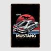1993 Mustang Retro Classic Car Poster Metal Sign Posters Bar Interior Bedroom Wall Art Home Decor Room Decoration