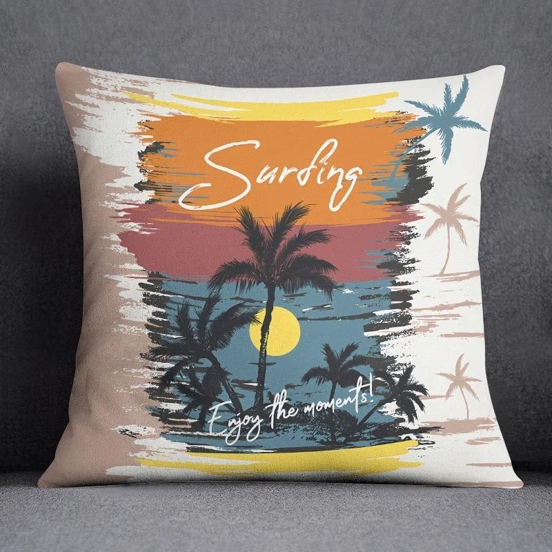 Офис Гостиная Дом Наволочка Простая Оранжевый Цветочный Узор Наволочка Украшения для Машины