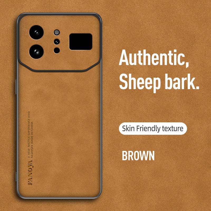 EUCAGR Для Infinix Note 60 Ultra Роскошный Чехол для Телефона из Натуральной Кожи Овцы и ПУ Кожи Для Infinix Note 60Ultra Задняя Крышка Силиконовый Ударопрочный
