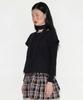 SETSETSET Rose Jacquard Scarf Blouse Black