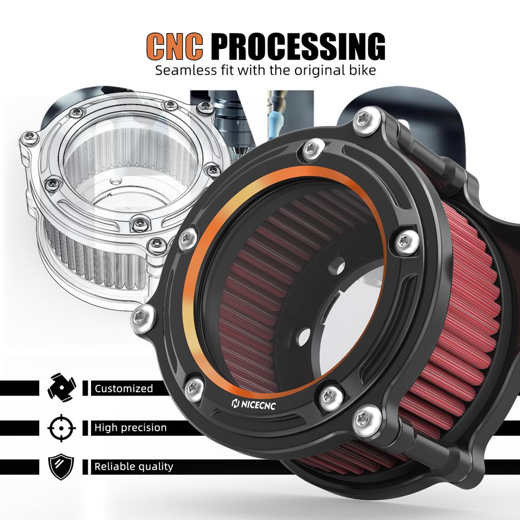 For Harley Sportster 883 Low XL883L 2007-2010 Air Cleaner Intake Filter Sportster 1200 Custom XL1200C Iron 883 XL883N XL1200NS