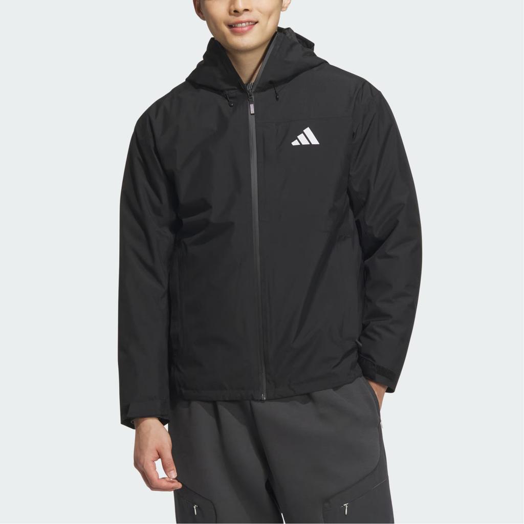 Adidas Waterproof Windproof Warm Three-In-One Down Jacket Unisex Jacket Black JM9135