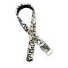 Meier Brown and white leopard print plush belt - unique y2k design, punk subculture streetwear waistband