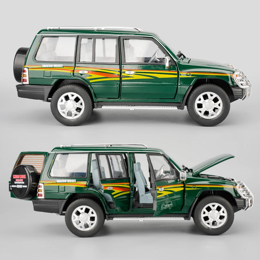 1:18 Мицубиси Паджеро литой модель автомобиля симуляция внедорожника игрушечный автомобиль большой высококачественный коллекционный орнамент