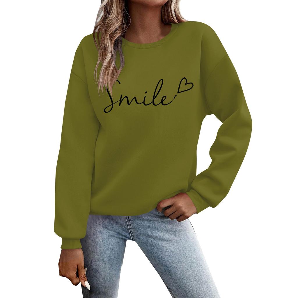 Женский осенне-зимний свитер с круглым вырезом и длинными рукавами, повседневный свитер с мелким принтом