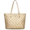 Montana West Quilted Tote Bag for Women Shoulder Bag Fashion Handbags with Top Zipper
