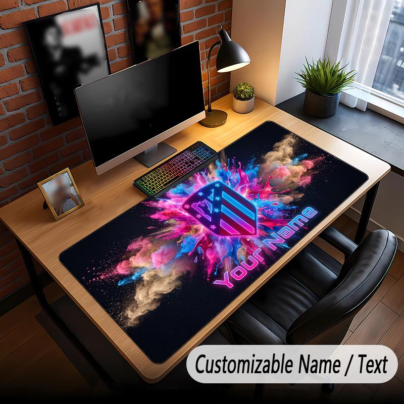 Large Mouse Pad Atletico Madrid FC Print Custom Name Text Desk Mat for Office Gaming