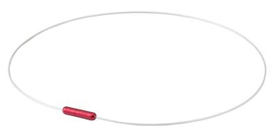Phiten RAKUWA Neck Wire Air Hiroshima Toyo Carp 45cm Necklace, Model, White/Red,