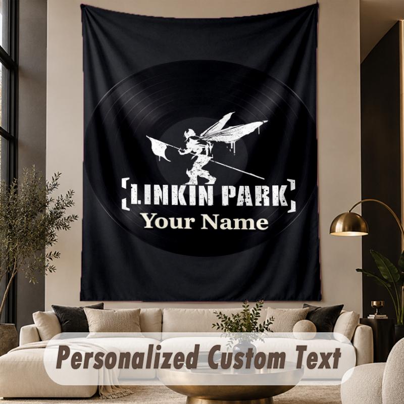 Custom Text Tapestry Linkin Park Print Wall Tapestry Indoor Living Room Wall Decor
